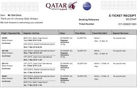 qatar airways booking ticket