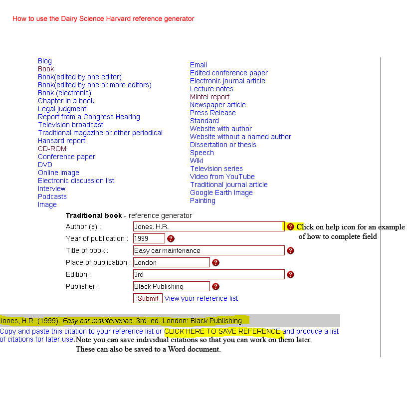 online journal harvard referencing