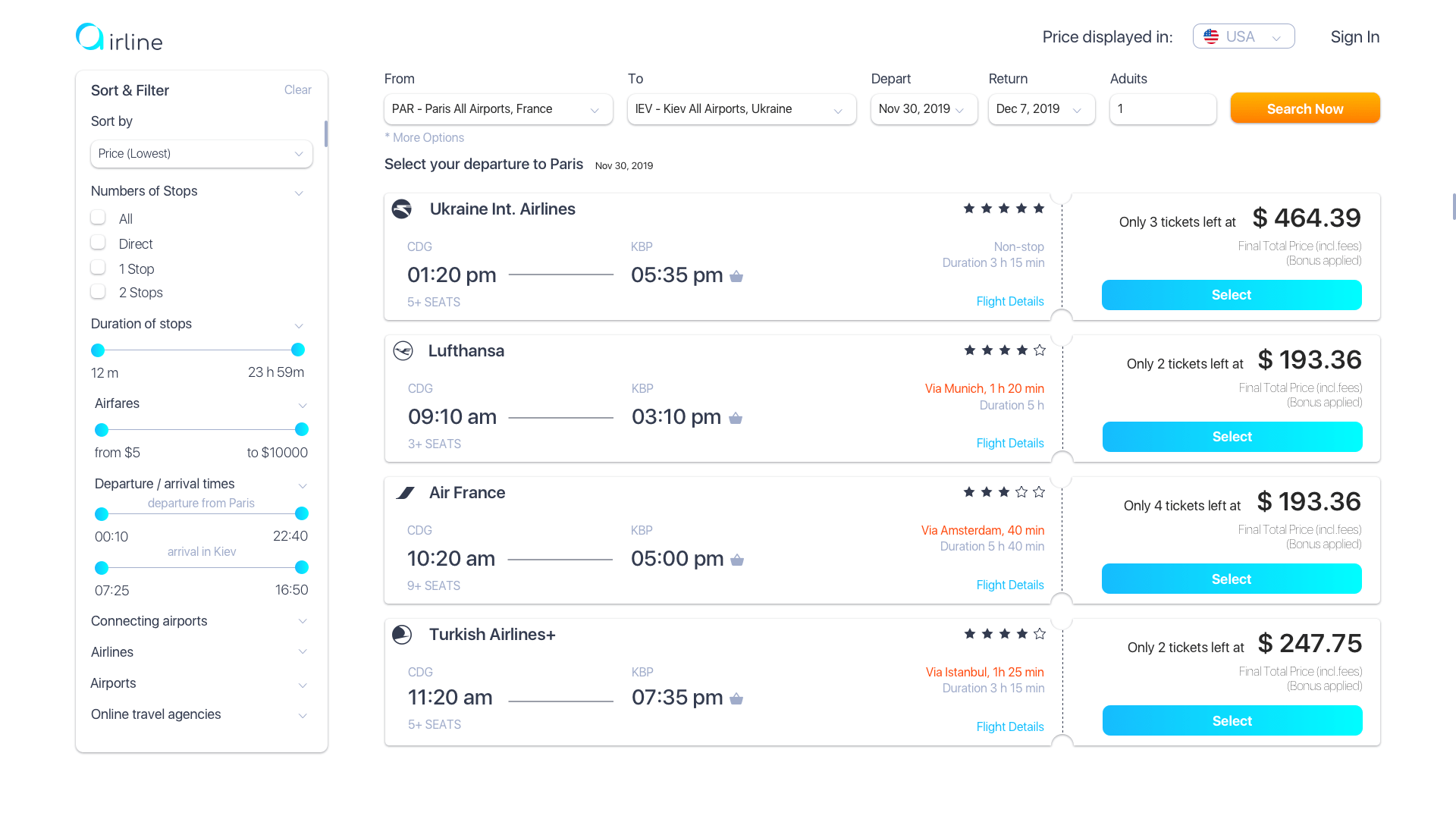 online airline ticket booking